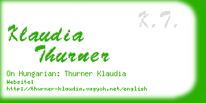 klaudia thurner business card